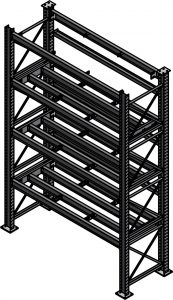 Ross Technology Dexco Heavy Duty Structural I-Beam Die Rack with Bolted Rear Stop Beam