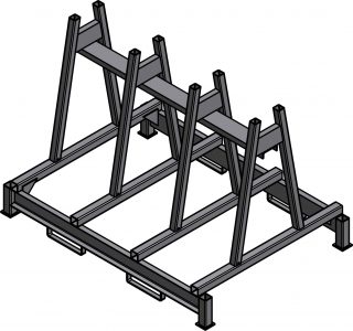 Ross Technology Dexco Heavy Duty Structural I-Beam Granite Rack