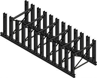 Ross Technology Dexco Heavy Duty Structural I-Beam Plate Rack