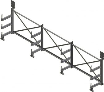 Ross Technology Dexco Heavy Duty Structural I-Beam Rebar Rack