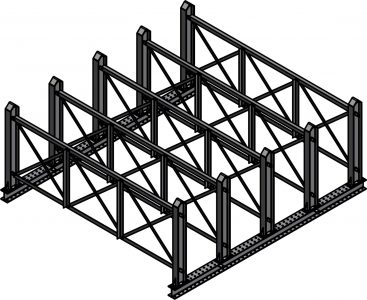 Ross Technology Dexco Heavy Duty Structural I-Beam Stanchion Rack