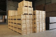 wooden and plywood crates